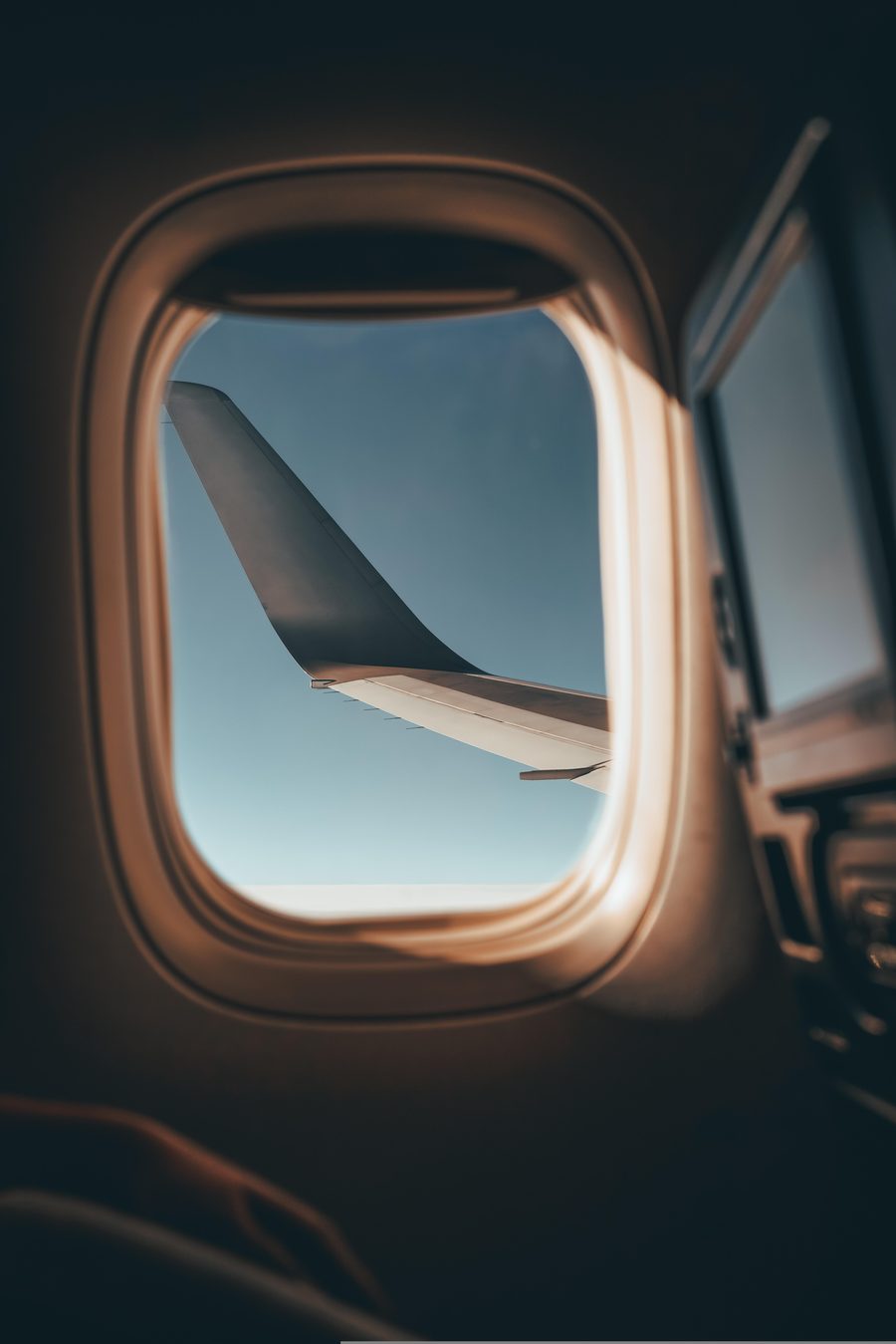 Wing view from a front cabin window