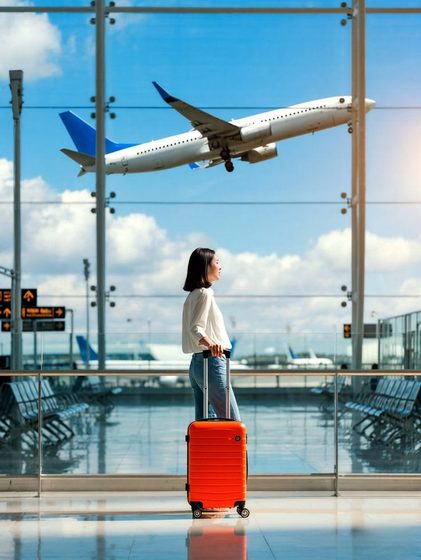 Traveler at the airport