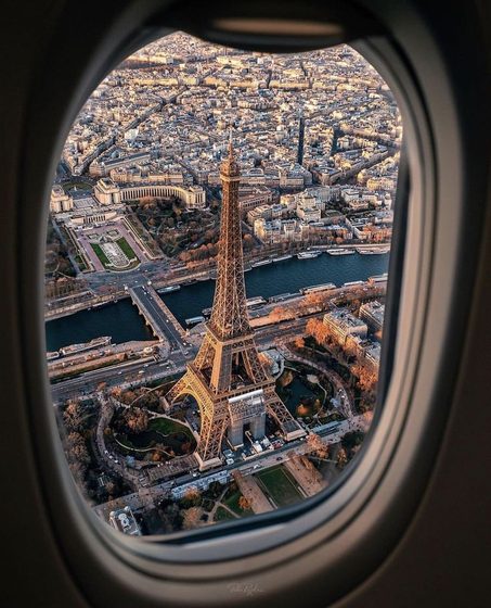 Paris from the window seat